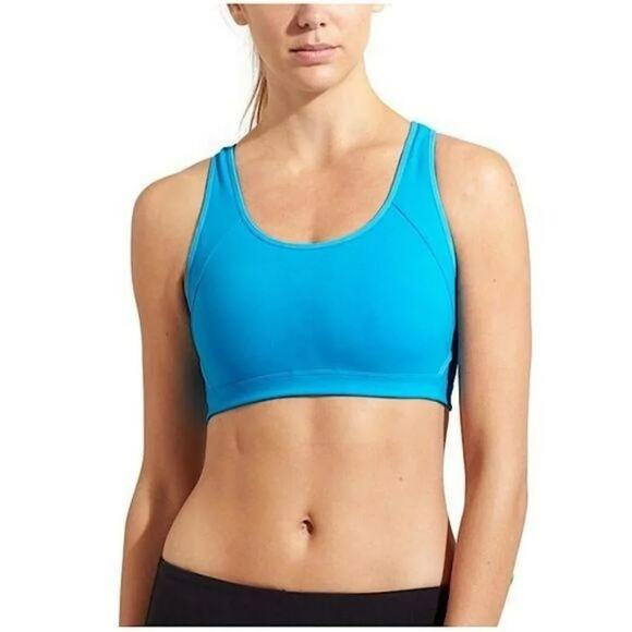 Athleta Double Dare Bra Blue XXS Pullover Sports Bra Gym Workout Fitness - Picture 1 of 7
